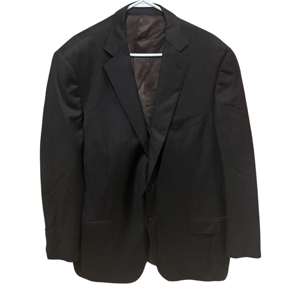 Ermenegildo Zegna Traveller Micronsphere Blazer Brown Pinstripe Saks 46R